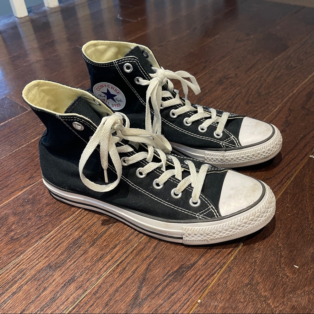 Black Converse High Tops Mens 6.5 Womens 8.5